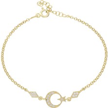 Eva Pırlanta Ay Yıldız Bileklik 717018 Gold