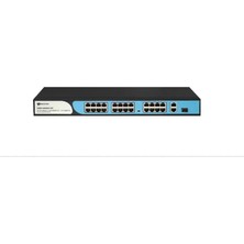 Bdcom S1200-24P2G1S 27 Port 10/100 24XPOE 280W 2xge RJ45 1xge Sfp Yönetilemez Sw