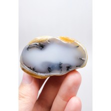 Healcrystal Dendritic Honey Opal Merlinite: Polished Free Form Stone
