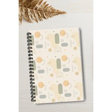 giftkonsept Modern ve Sade Çizgili Soft Renkli 50 Yaprak 100 Sayfa Sprialli Defter