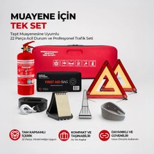 German Kupfermax Araç Muayene Uyumlu 22 Parça Acil Durum ve Profesyonel Trafik Seti ''ab Onaylı ve Ce Belgeli''