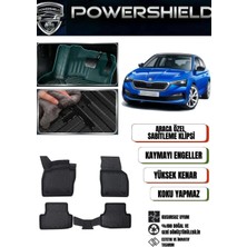 POWERSHIELD Skoda Scala 2019 ve Sonrası Için Araca Özel 5D Premium Havuzlu Oto Paspas Takımı