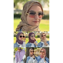 ALDAIYR 7 Jakarlı Pamuk Caz Eşarp 120X120 Pamuk Ikinci Desen