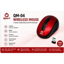 Qpart QM-04 2.4 Ghz Kablosuz Optik Mouse Ayarlanabilir DPI  800/1200/1600 USB Nano Alıcılı