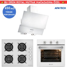 Eminçelik Paolo Turbolu Cam Beyaz Ankastre Set ( Ao 2160 Bp W60 + 12 226 +  Ch 1454 Bp W60 Tuşlu )