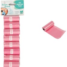 Hepta Collection Bamm Bamm Kirli Bebek Bezi Poşeti Çanta Boy Pembe 8 Rulo (120 Adet)