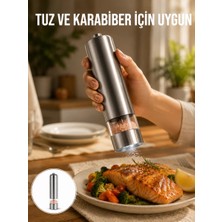 Renas Store Tek Elle Kullanılan Otomatik Baharat Değirmeni Işıklı Sistem Yeni Nesil
