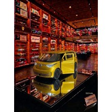 Oyuncak Sahili Volkswagen Id Buzz 2023 11.5 cm Orjnal Model 1:36 Ölçek Metal Araba Çekbırak Koleksiyon Demir Minibüs Metalic Gold