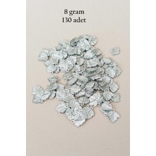 Ematcrt Oya Abiye Bileklik Kolye Pleksi Metalik Plastik Pul Gümüş Renk 8 Gram 130 Adet - BNC507