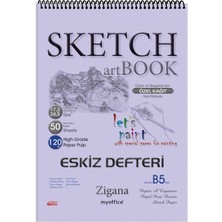 Hepta Collection B5 Spiralli Eskiz Defteri - 50 Yp, 120 gr Çizim Bloknotu, Sanat Defteri