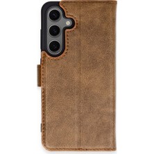 TeknoKapsül Galaxy S24 Kılıf Trend S Plus Kapaklı Kılıf - Taba