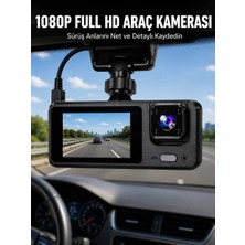 Renas Store 3 Kanallı Araç Kamerası – Full Hd 1080P Kayıt 2” Ekran Park Gözetimi Desteği Yeni Nesil