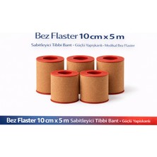 TeknoKapsül Bez Flaster 10 cm x 5 M Sabitleyici Tıbbi Bant Kahverengi Bez Flaster Güçlü Yapışkanlı 5 Adet