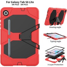 TeknoKapsül Galaxy P610 Tab S6 Lite 10.4 Kılıf Griffin Tablet Kapak - Kırmızı