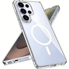 Forzacase Samsung Galaxy S26 Ultra ile Uyumlu Clearmag Serisi Magsafe Özellikli Kristal Şeffaf Sert Kılıf