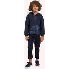 Panço Erkek Çocuk Kapüşonlu Lacivert Sweatshirt