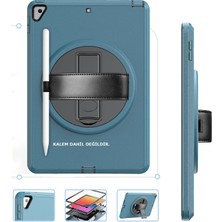 TeknoKapsül iPad 10.2 (7.nesil) Kılıf Hand Strap Tablet Kılıfı - Turkuaz