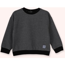 Panço Erkek Bebek Yuvarlak Yaka Antrasit Sweatshirt