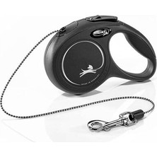 TeknoKapsül New Classic Otomatik Ip Köpek Gezdirme Tasması Xsmall 3 mt Siyah