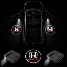 OtoÇizgi Honda Kapı Altı Logo Projektör LED Işığı 2\'li Set Pilli Kablosuz Kapı Karşılama Lambası