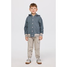 Panço Erkek Çocuk Kapüşonlu Petrol Sweatshirt
