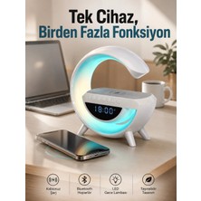 Renas Store Android Uyumlu Akıllı Bluetooth Hoparlör Kablosuz Şarj Cihazı Standı