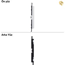 Arsking Galaxy A12 Tuş Takımı Beyaz Düğme Seti Tuş Takımı Buton Açma-Kapama Düğmesi