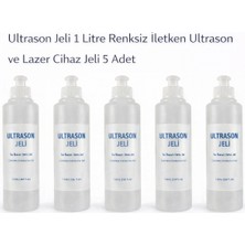 TeknoKapsül Ultrason Jeli 1 Litre Renksiz Iletken Ultrason ve Lazer Cihaz Jeli 5 Adet