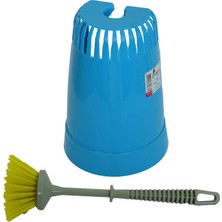 TeknoKapsül Plastik Muhafazalı Wc Tuvalet Klozet Fırça Takımı Karışık Renk ZP-136