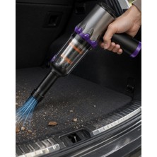 Renas Store Taşınabilir Oto Süpürge 220W Turbo Güçlü Metal Hepa Filtreli Kablosuz Süpürge