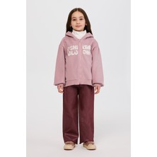 Panço Kız Çocuk Fermuarlı Pudra Sweatshirt