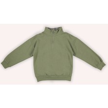 Panço Erkek Çocuk Çanta Detaylı Haki Sweatshirt