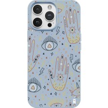 Casen iPhone 11 Pro Max Mavi Lansman Renkli Silikon I'm Mysterious Tasarımlı Kamera Korumalı Telefon Kılıf