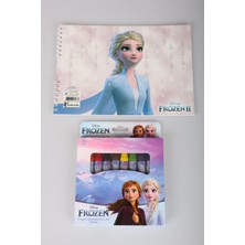 x Dekomus Lisanslı Elsa Frozen 8'li Pastel Boya ve Resim Defteri Boyama Seti