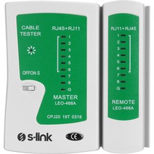Renas Store S-Lınk SL-468 RJ45 ve RJ11 Tester Kablo Test CIHAZI(1923)