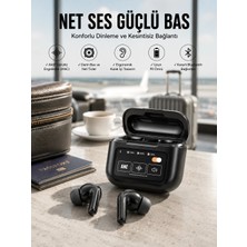 Epilons Yeni Nesil Bluetooth Kulaklık Ekranlı Yüksek Ses Kaliteli Uzun Şarj Süreli