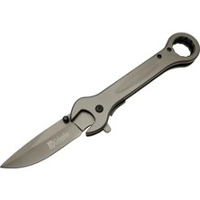 Renas Store 8000B Anahtar Görünümlü Siyah Kamp Çakı 19 cm - Otomatik, Metal Sap