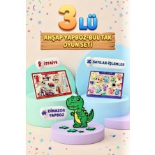Farbu Oyuncak Eğitici Öğterici ve Eğlenceli 3'lü Ahşap Yapboz Hikayeli Yapboz ve Bul-Tak Oyun Seti