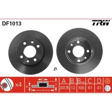 TRW Dpmix-Hb Fren Diski Ön Renault R9-11