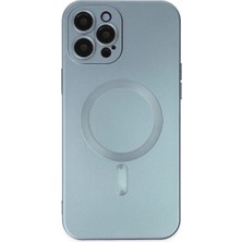 Magicool Iphone 12 Pro Max Kılıf Moshi Lens Magneticsafe Silikon - Sierra Blue