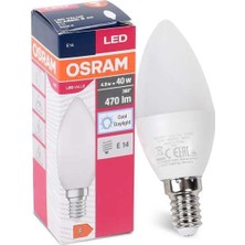 TeknoKapsül E-14 4,9W Buji Beyaz LED Ampul