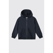 Panço Erkek Çocuk Lacivert Fermuarlı Sweatshirt
