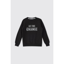 Panço Erkek Çocuk Siyah Sweatshirt