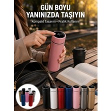 Renas Store LED Sıcaklık Ölçerli 250 ml Yalıtımlı Termos Şişe Yeni Nesil