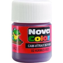 Nova Color NC-150 Cam Boyasi Su Bazli 25ML Kirmizi