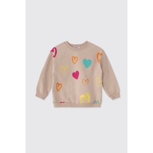 Panço Kız Bebek Bej Sweatshirt