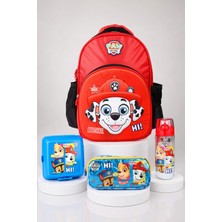 x Dekomus Lisanslı Paw Patrol Marshall 40 cm Büyük Boy Okul Çantası,kalem Çantası,beslenme Kabı,matara Seti