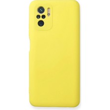 Magicool Xiaomi Redmi Note 10 Kılıf Nano Içi Kadife Silikon - Sarı