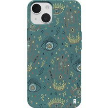 Casen iPhone 15 Haki Lansman Renkli Silikon I'm Mysterious Tasarımlı Kamera Korumalı Telefon Kılıf