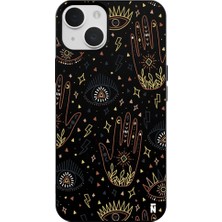 Casen iPhone 12 Siyah Lansman Renkli Silikon I'm Mysterious Tasarımlı Kamera Korumalı Telefon Kılıf
